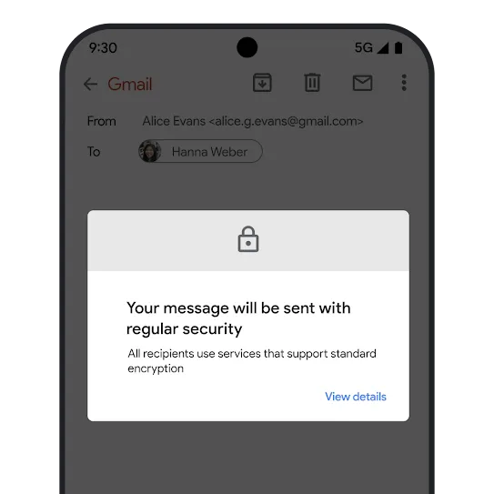 Email encryption Gmail graphic